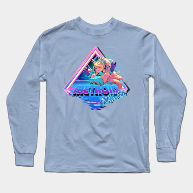 Metroid Neon Long Sleeve T-Shirt by Silvur Linings